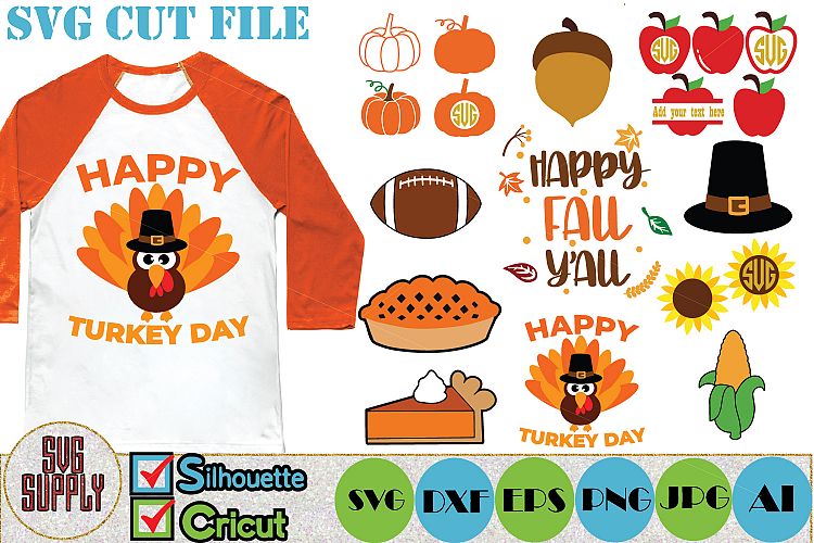 Thanksgiving SVG Cut File Set