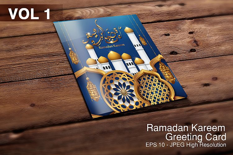 5 Ramadan Kareem, greeting background - VOL 1