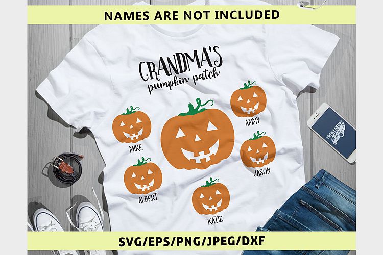 GrandMas Pumpkin Patch - Halloween SVG EPS DXF PNG Cut File