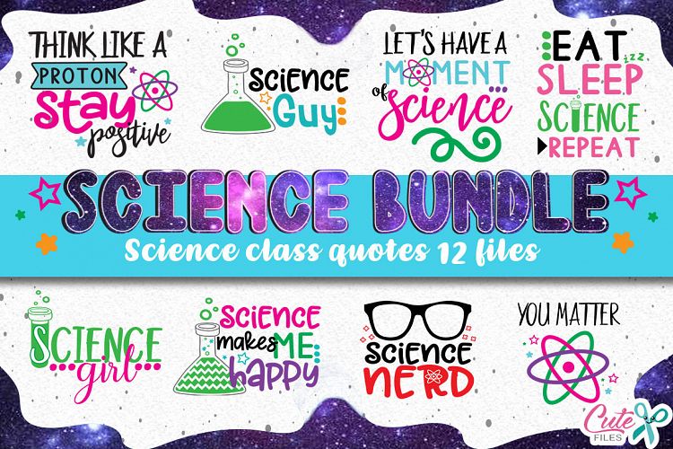 Science class bundle, back to school svg cut files