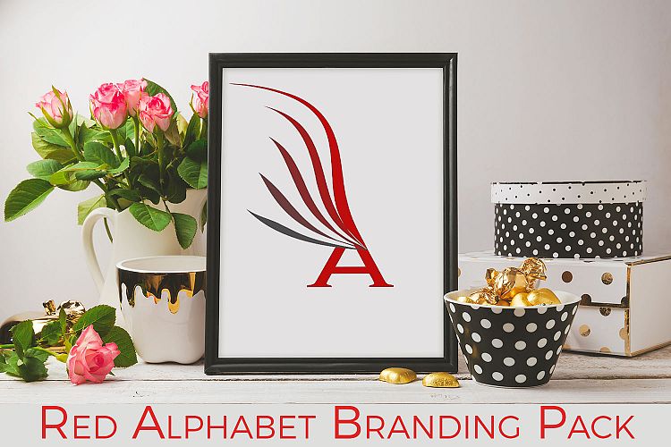 Red alphabet Branding Pack