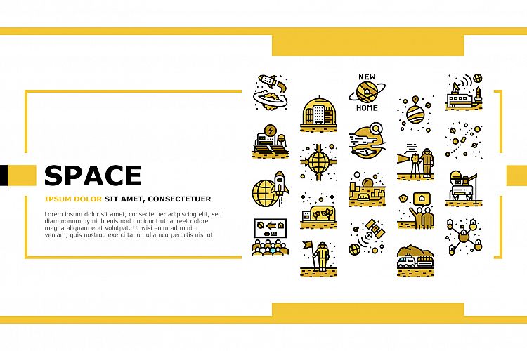 Space Base New Home Landing Header Vector example image 1