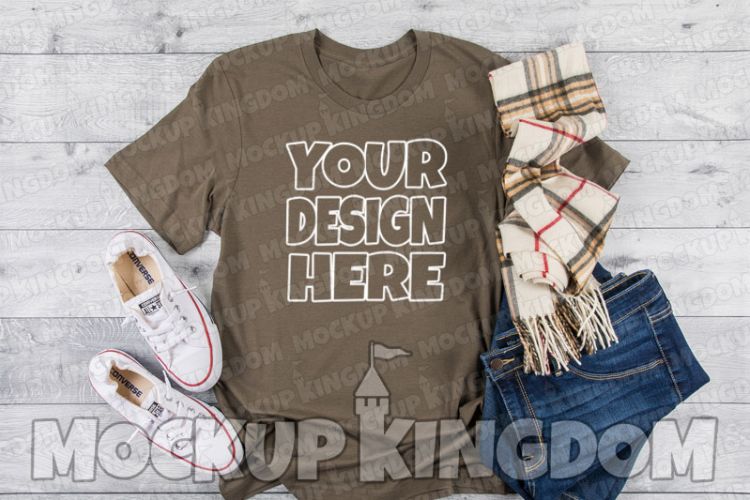 Unisex Crew Neck Shirt Mockup, Bella Canvas Mockup