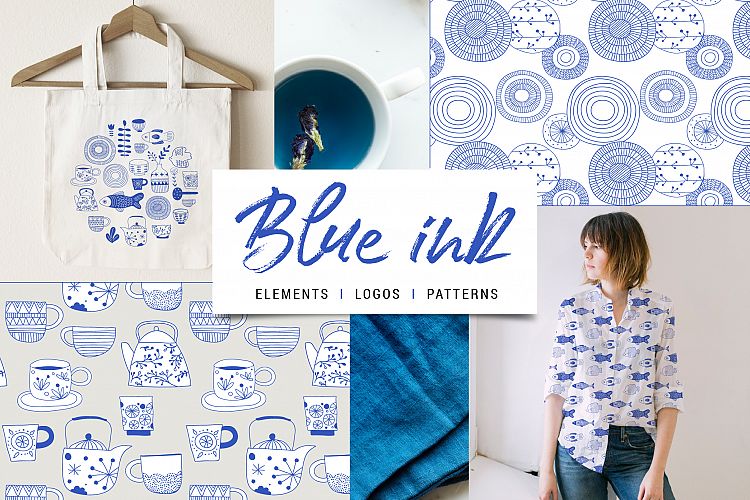 Blue ink collection