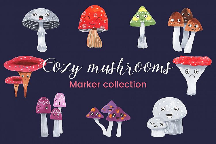 Cozy Moshrooms Marker Collection