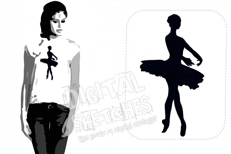 Ballerina Ballet Dance Machine Embroidery Design 3 Sizes