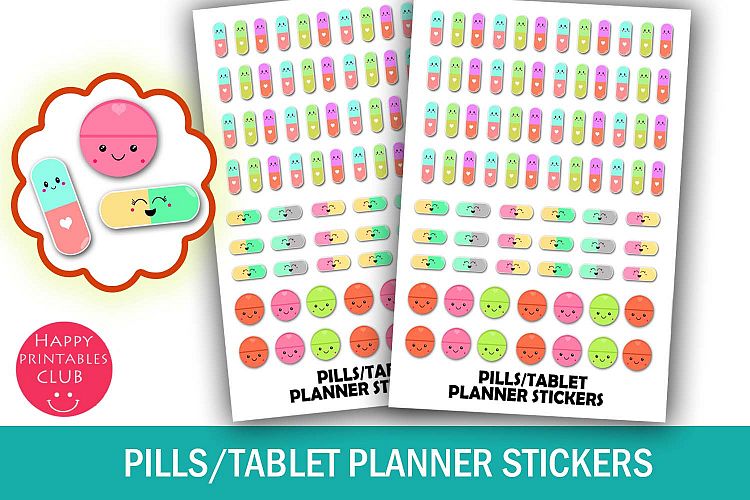 Pills/Tablet Medicine Planner Stickers- Medicine Tracker