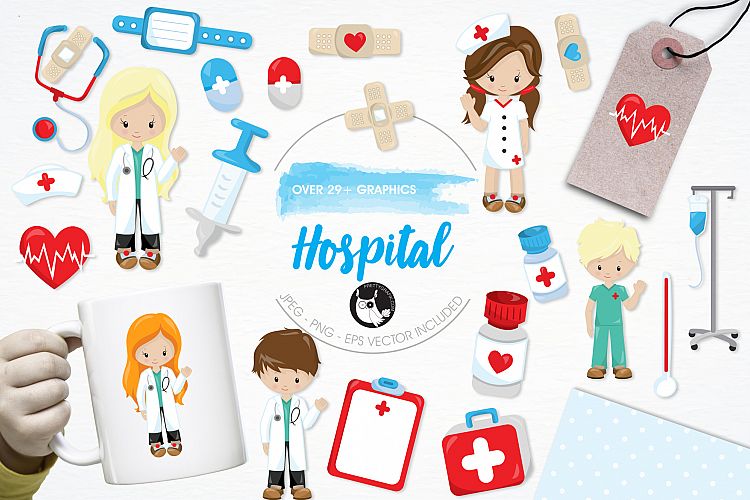 Hospital graphics and illustrations