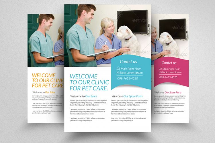 Pet Care Clinic Flyer Template