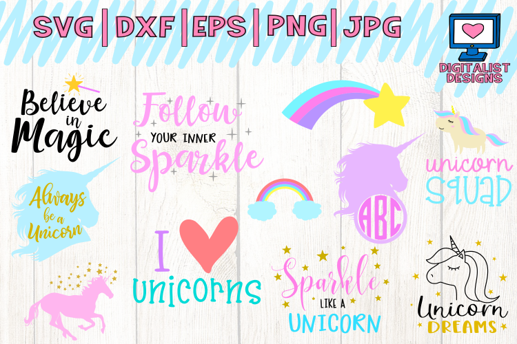 unicorn svg, unicorn face svg, unicorn dxf, cricut cut files, silhouette, vector, stars svg, unicorn silhouette, unicorn party