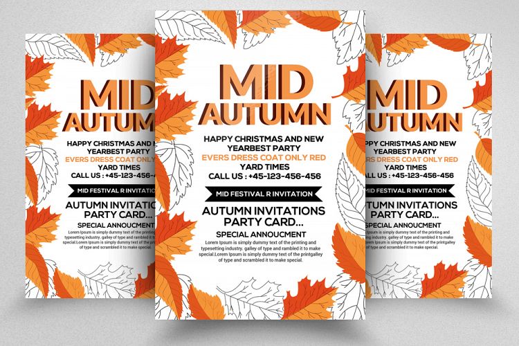 Mid Autumn Flyer Template