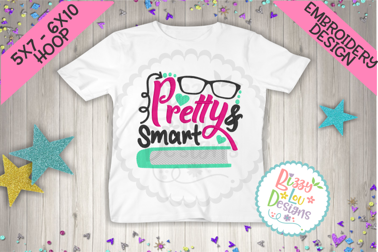 Pretty and smart school embroidery design