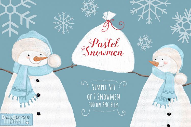 Pastel Snowmen