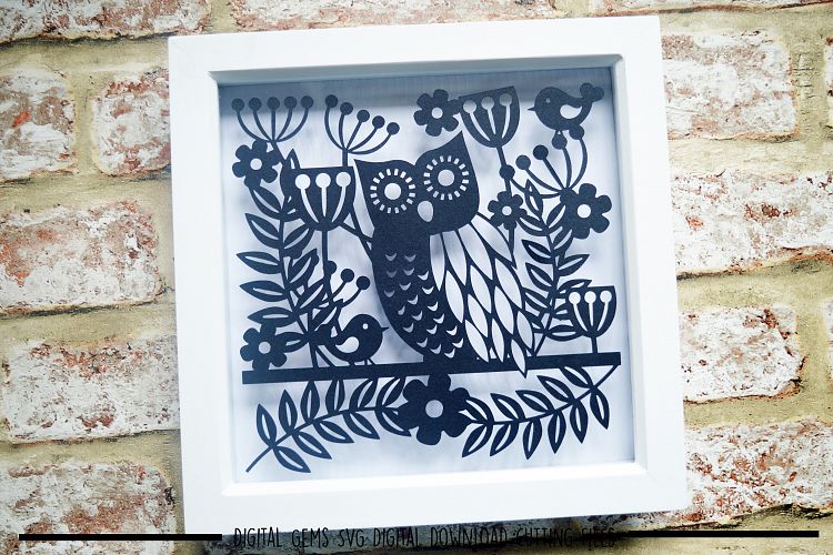 Owl paper cut SVG  DXF  EPS files
