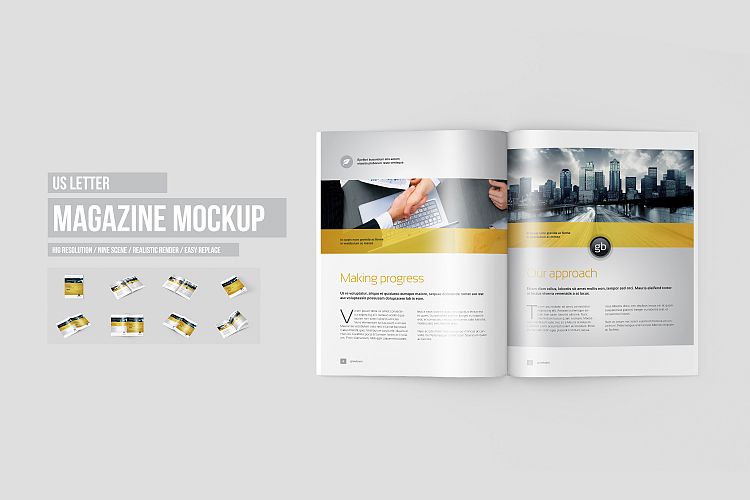 US Letter Magazine / Brochure Mockup
