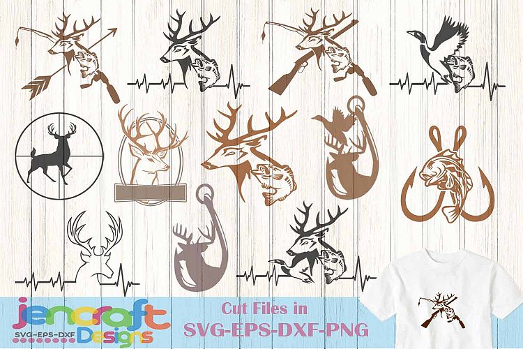 hunting Fishing Bundle svg EPS, DXF, PNG Cricut Silhouette