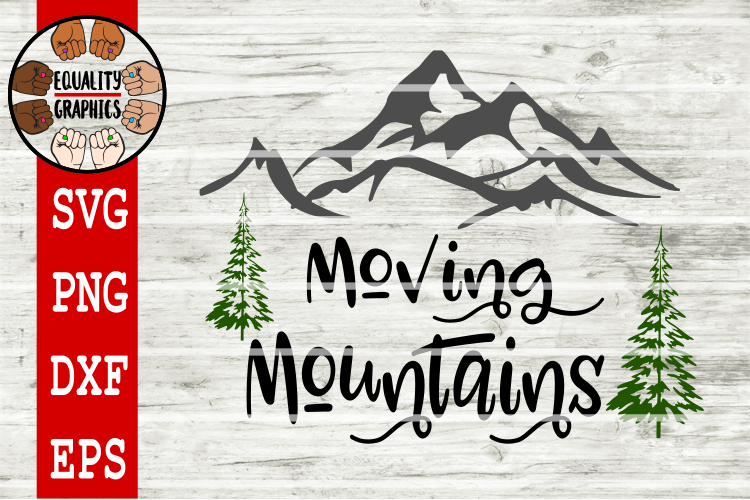 Moving Mountains with trees SVG | DXF |EPS | PNG
