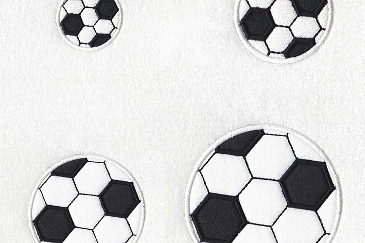 Soccer Ball Football Applique Machine Embroidery Design