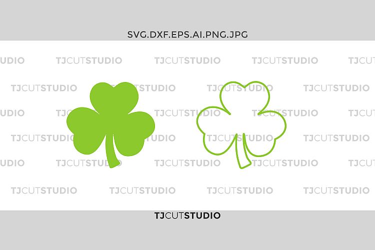 Shamrock monogram svg, Shamrock Outline, clover Outline svg, Svg Files for Silhouette Cameo or Cricut, Commercial & Personal Use.