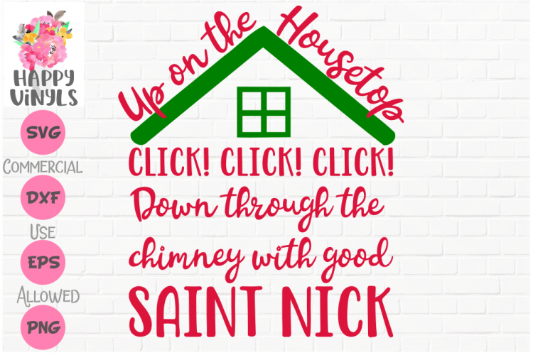 Christmas SVG Up On The Housetop SVG
