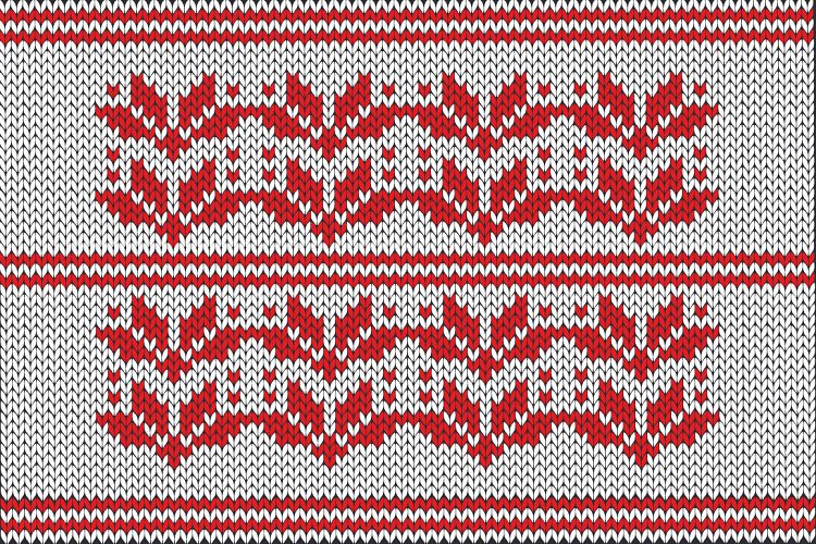 Christmas wool snowflakes pattern