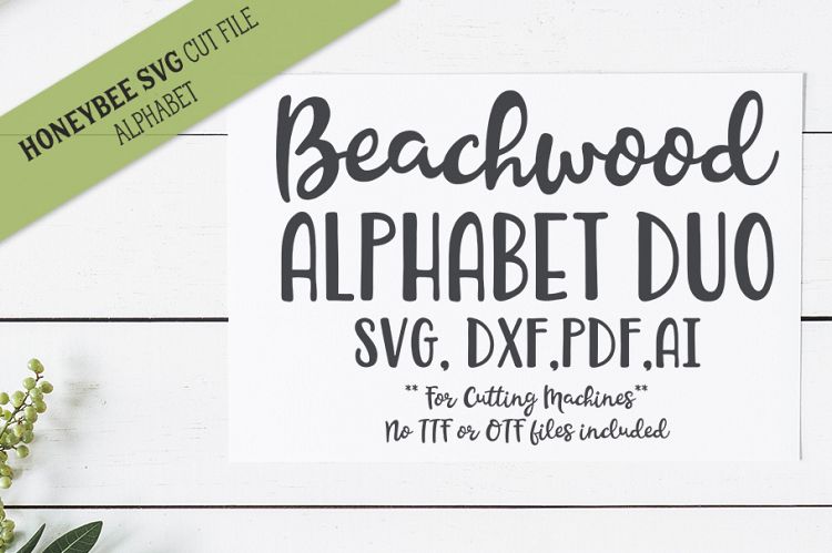 Beachwood Alphabet Duo SVG Cut Files
