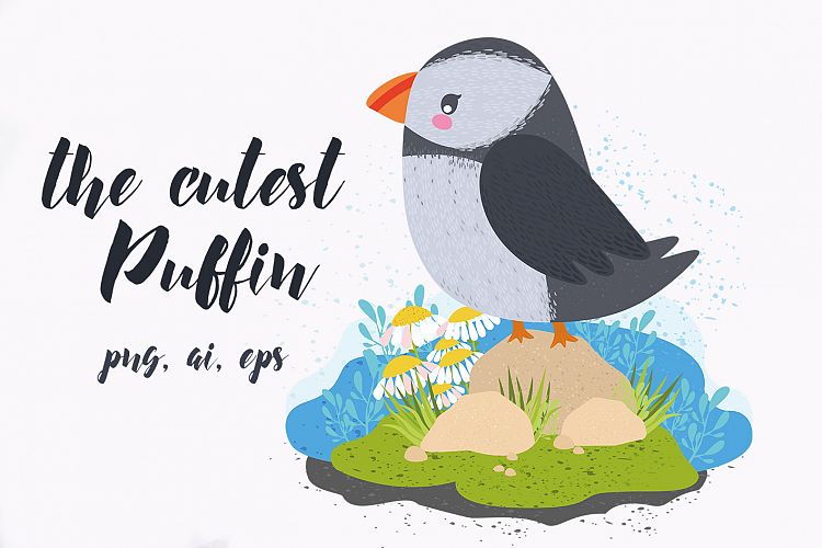 cutest Puffin print 
