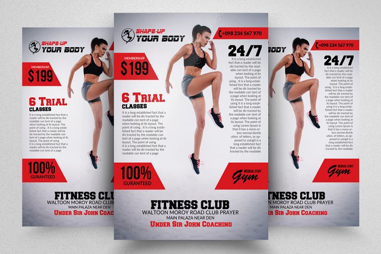 Body Fitness Flyer Template