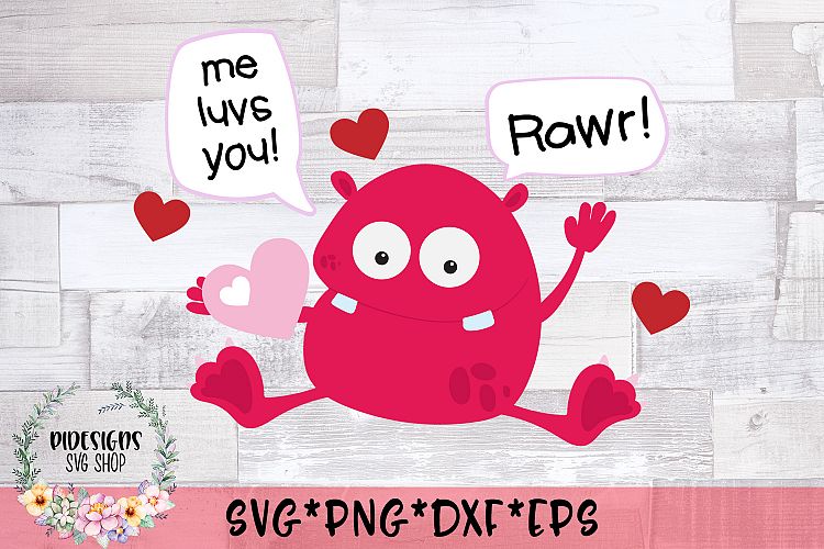 Me Luvs You Rawr SVG Cut File