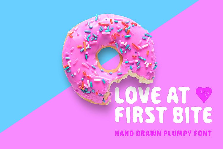 Love At First Bite - handcrafted sans serif font