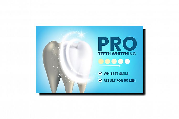 Pro Teeth Whitening Creative Promo Banner Vector example image 1