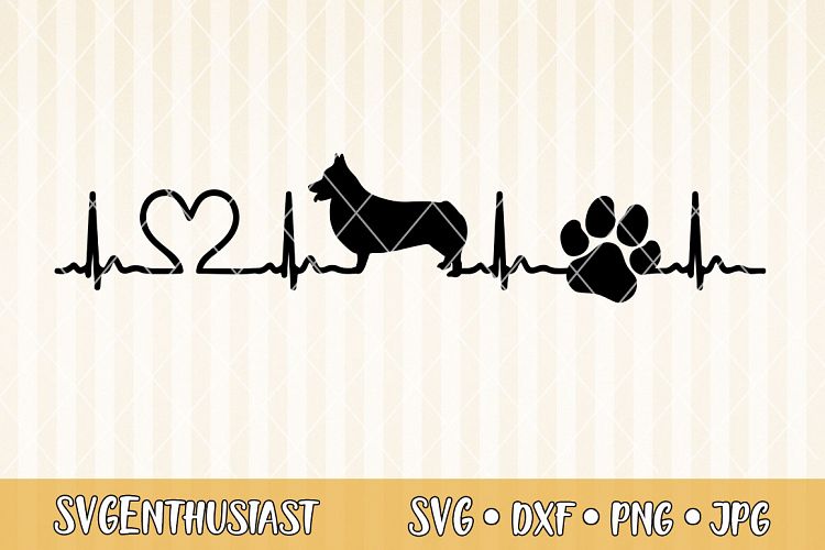 Download Corgi heartbeat SVG cut file (296693) | SVGs | Design Bundles