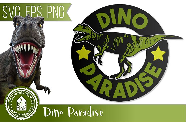 Dino paradise, boys image, SVG file, dinosaur