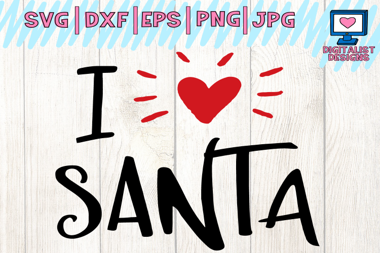 santa svg, heart svg, winter svg, christmas svg