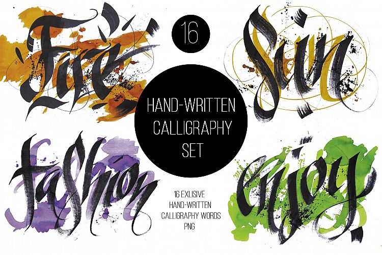 Hand-written Calligraphy Set