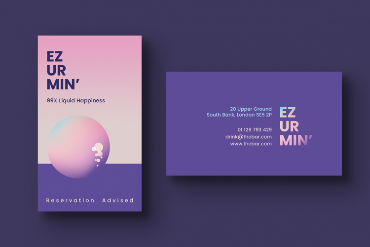 Cocktail Bar Business Card