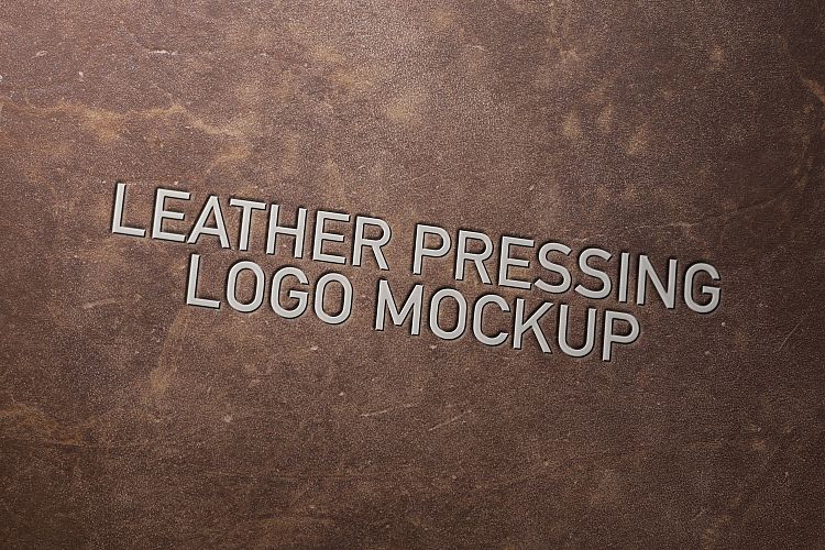 Leather Pressing Logo Mockup