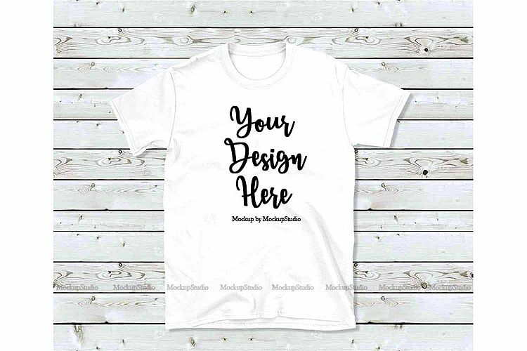 Download White T-Shirt Mock Up, Unisex Women Youth Gildan Shirt ...