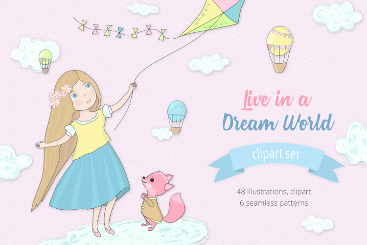 Live in a Dream World Illustration Set