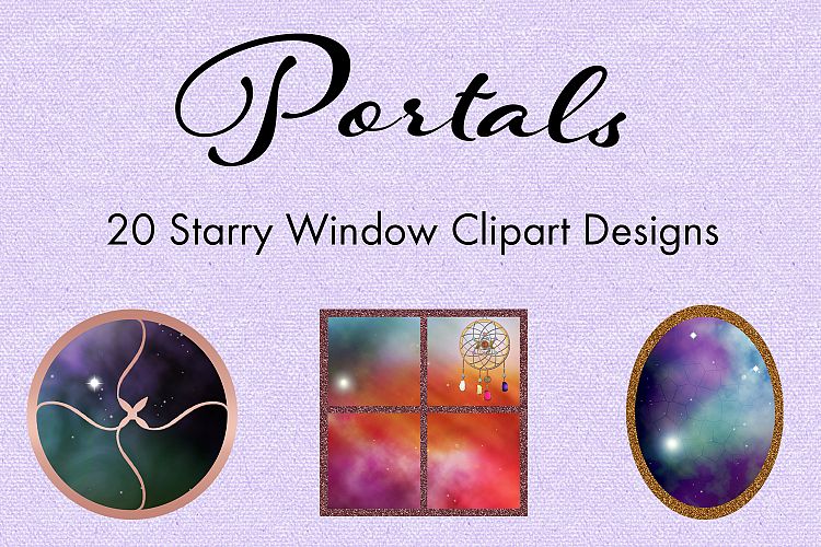 Portals - 20 Starry Window Clipart Designs
