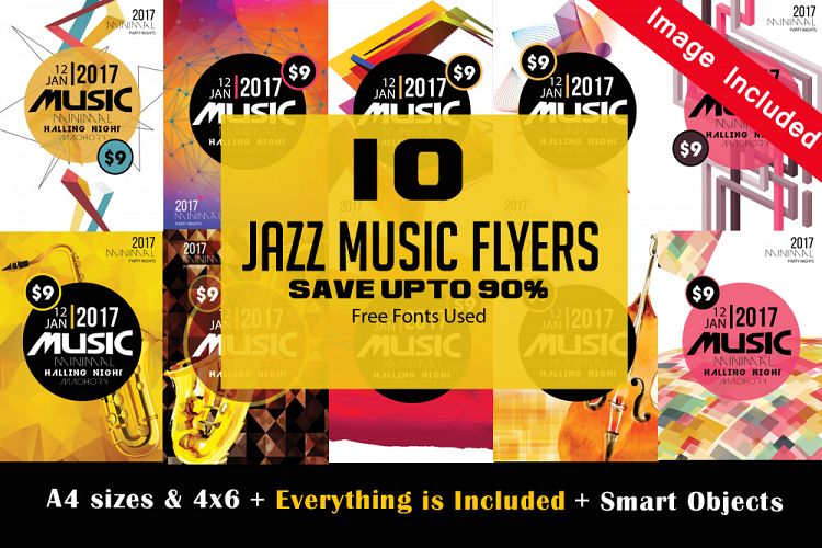 10 Music Night Flyers Bundle