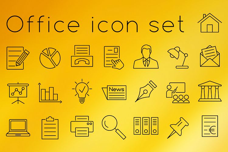 Office icon set
