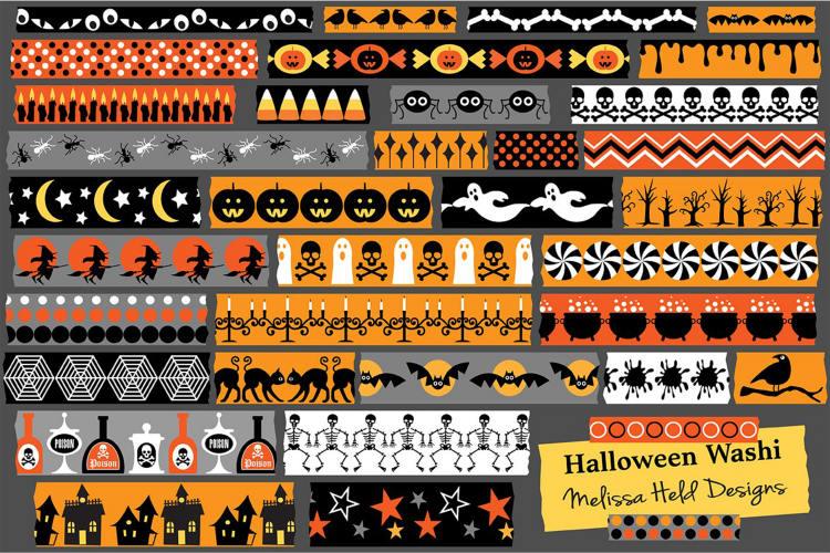Halloween Washi Tape Clipart