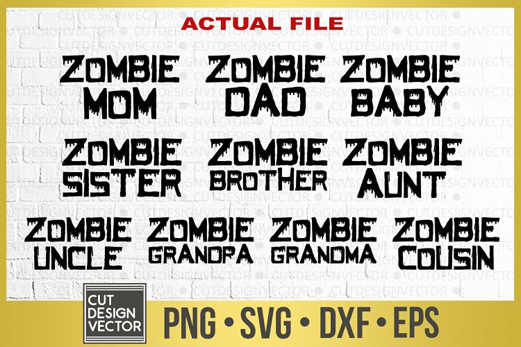Zombie Family SVG (355754) | SVGs | Design Bundles