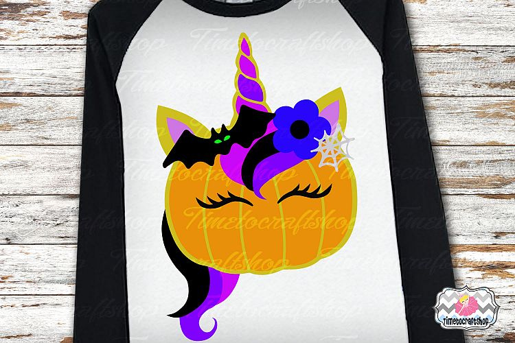 SVG, Eps, Dxf & Png Files For Halloween Pumpkin Unicorn
