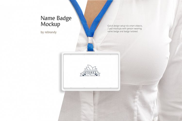 name badge mockup