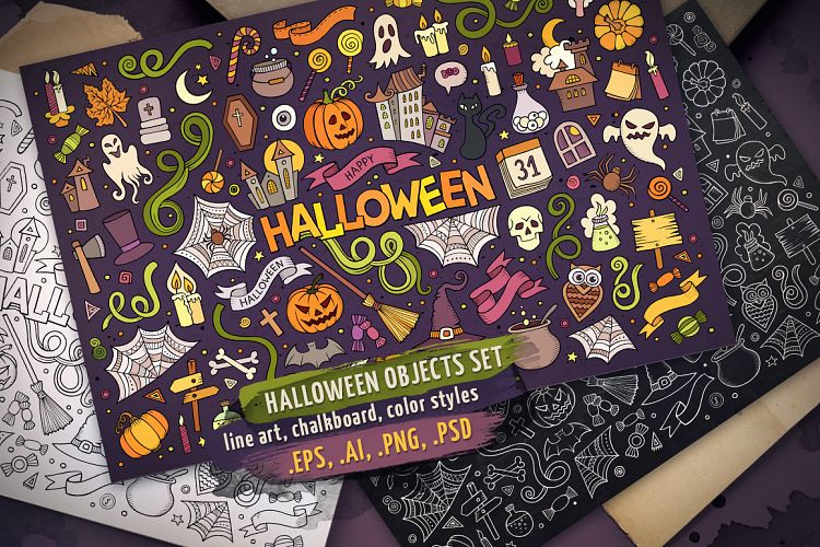 Halloween Objects & Symbols Set