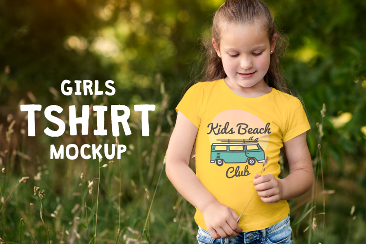 Girls T-shirt Mock-up