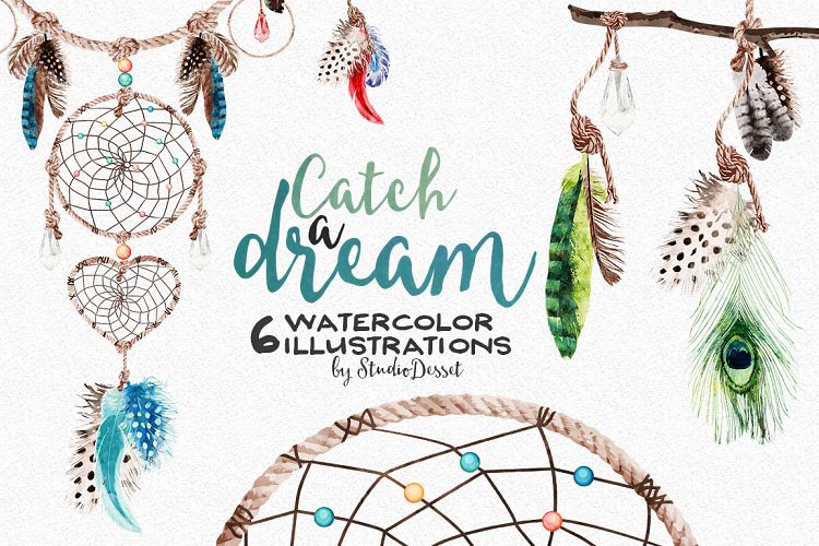Dreamcatcher Watercolor Illustrations