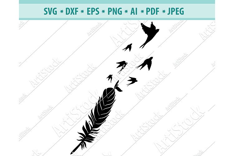 Download Feather to Birds Svg, Doves feathers Svg, Gift Dxf, Png ...